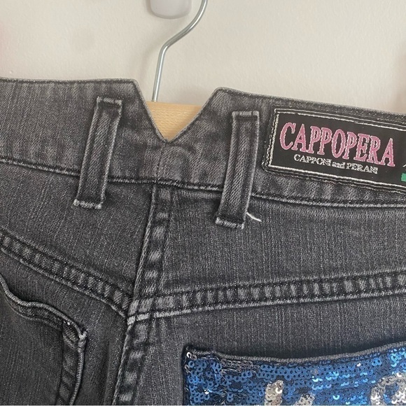 Vintage Y2K Cappopera Straight Jeans Low Waist Jewels Sequins US 28 - Picture 9 of 12